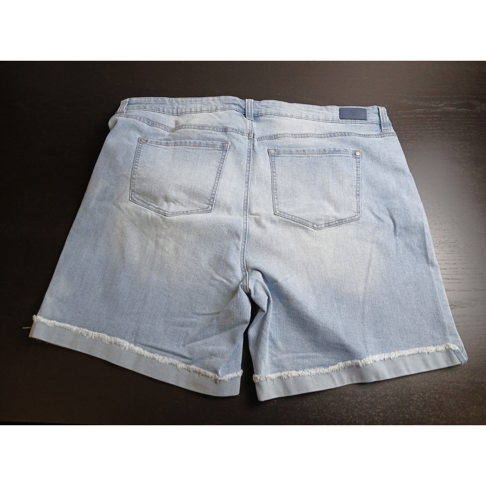 Revery Bailey‎ Cuffed 8" Denim Short Midrise Indigo Size 20W #452C